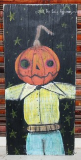Creepy Pumpkinhead painting